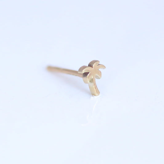 14K עגיל דקל
