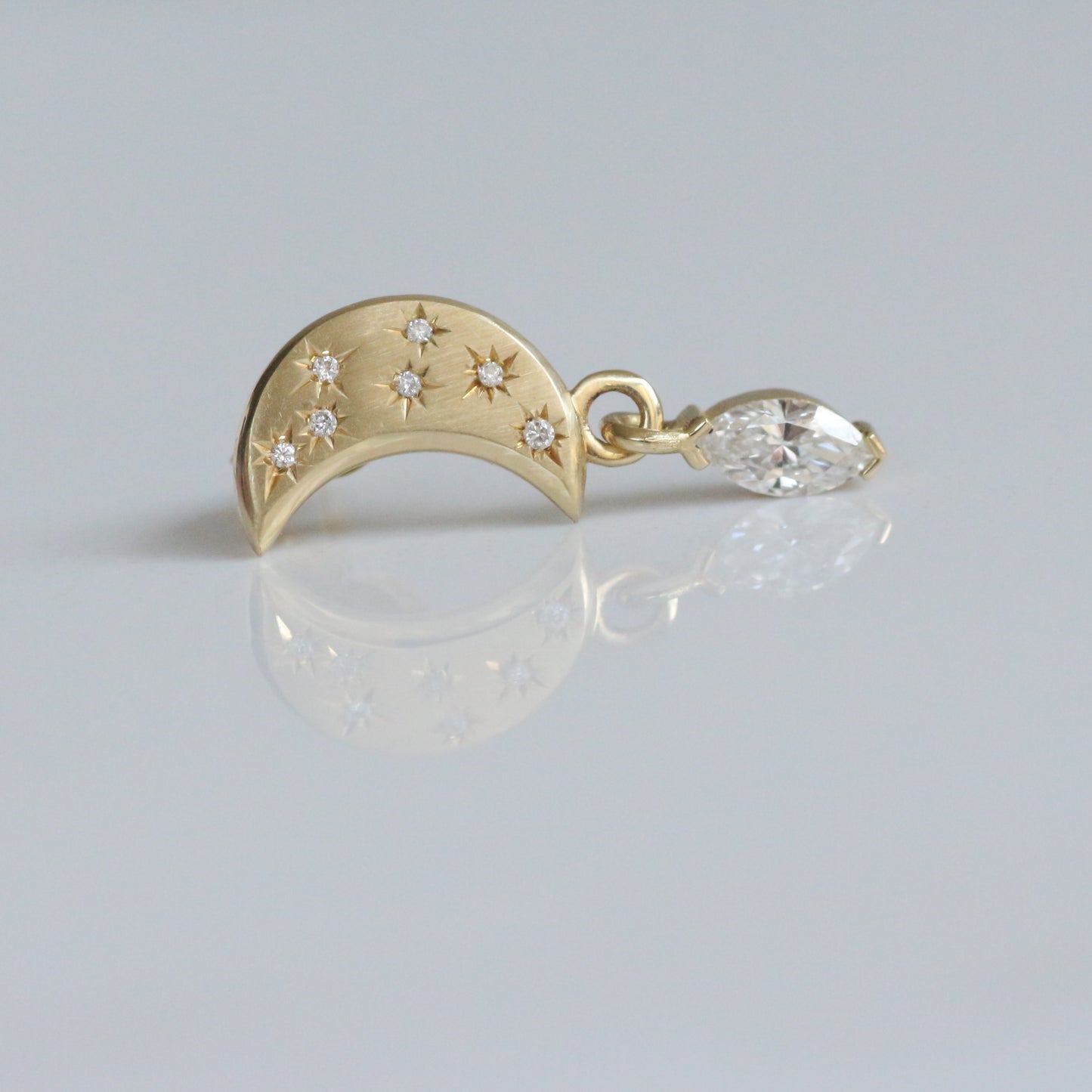 14K To the moon עגיל ירח