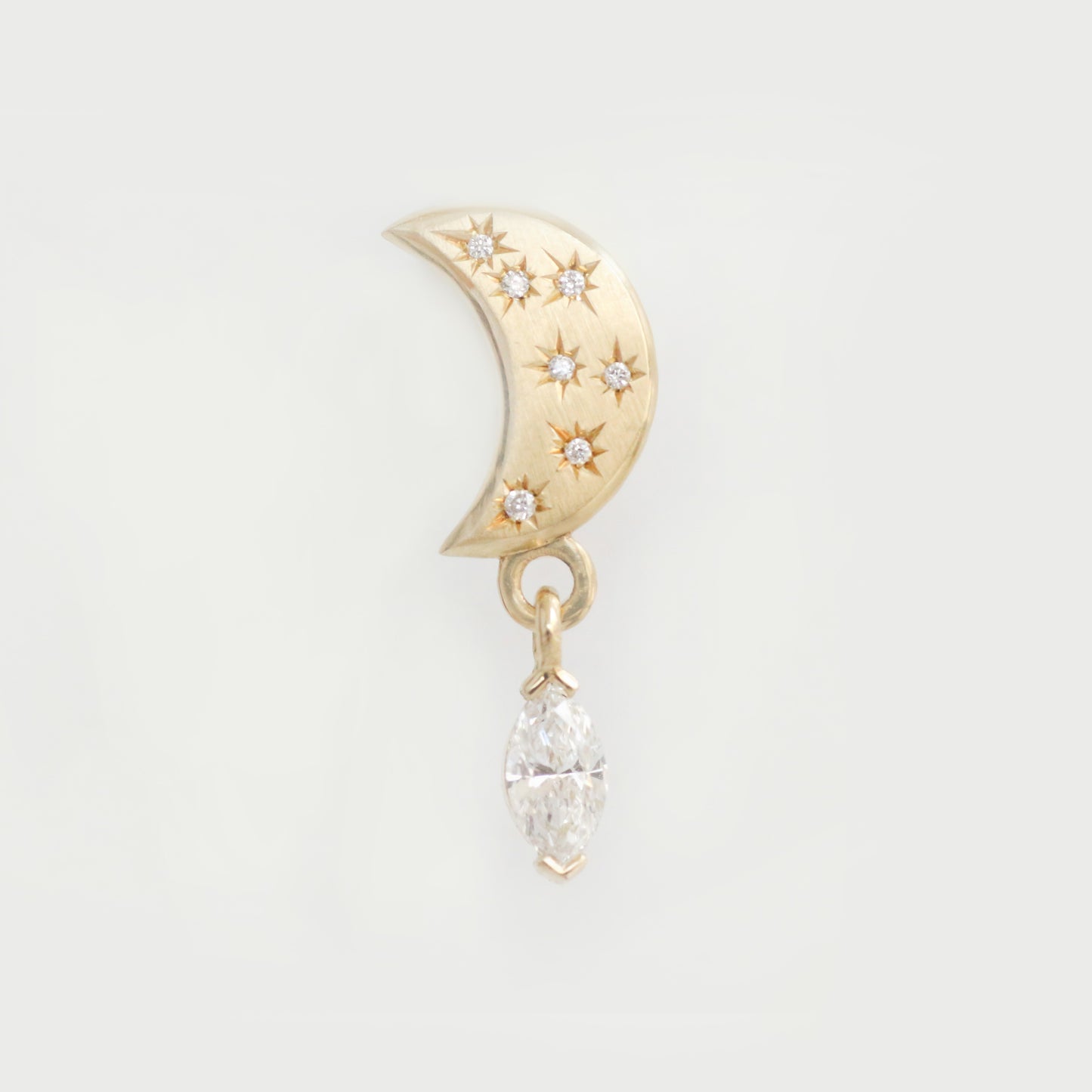 14K To the moon עגיל ירח