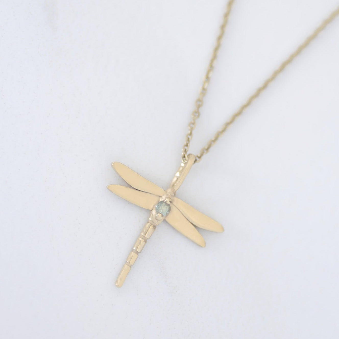14K שרשרת שפירית ירוקה