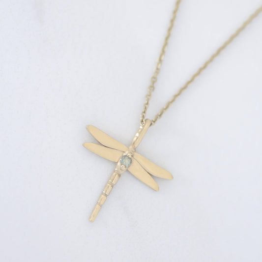 14K שרשרת שפירית ירוקה