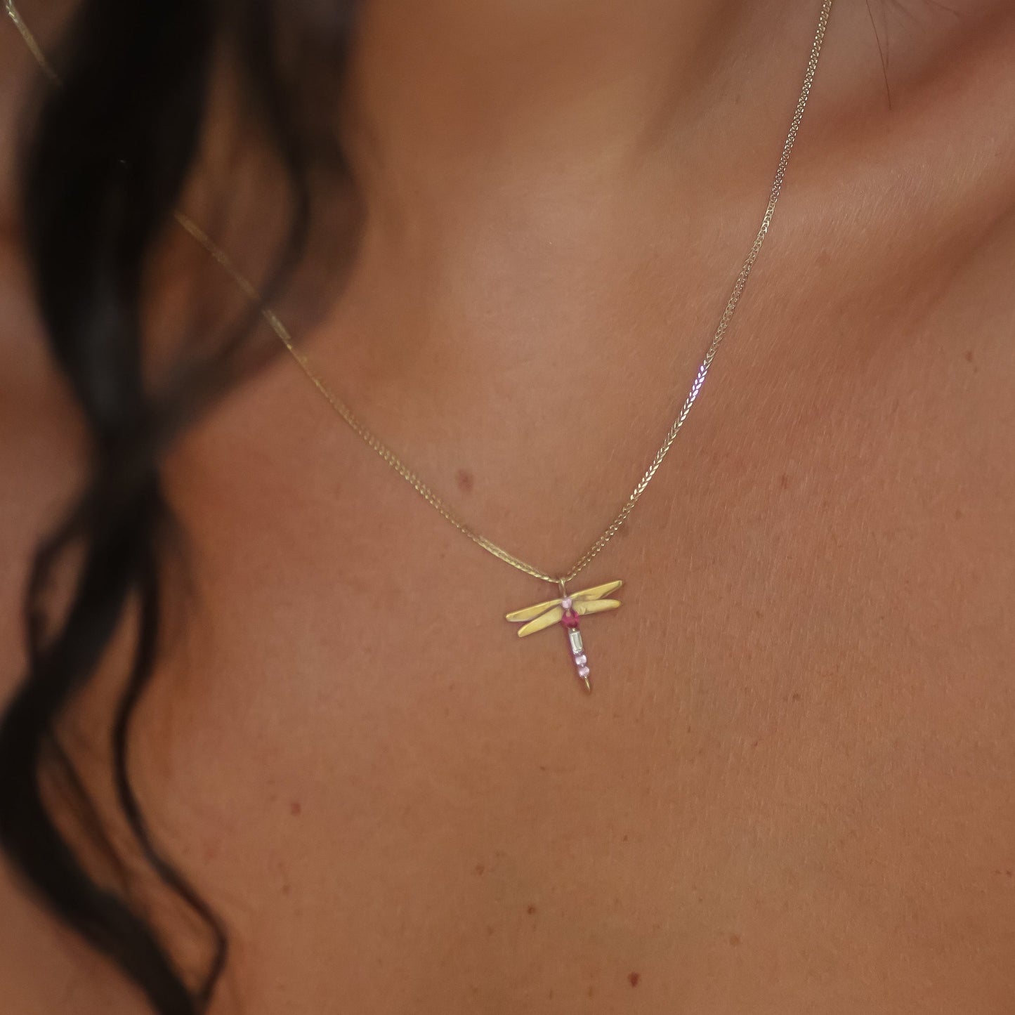 14K שרשרת שפירית - רובי