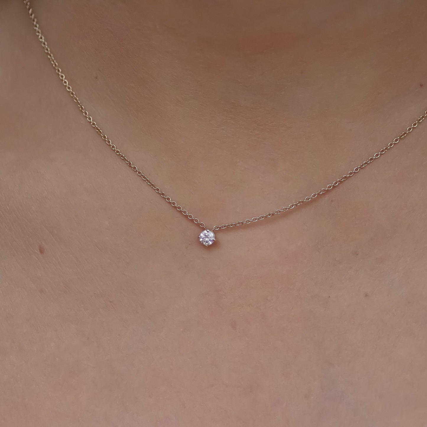 14K שרשרת טייני יהלום