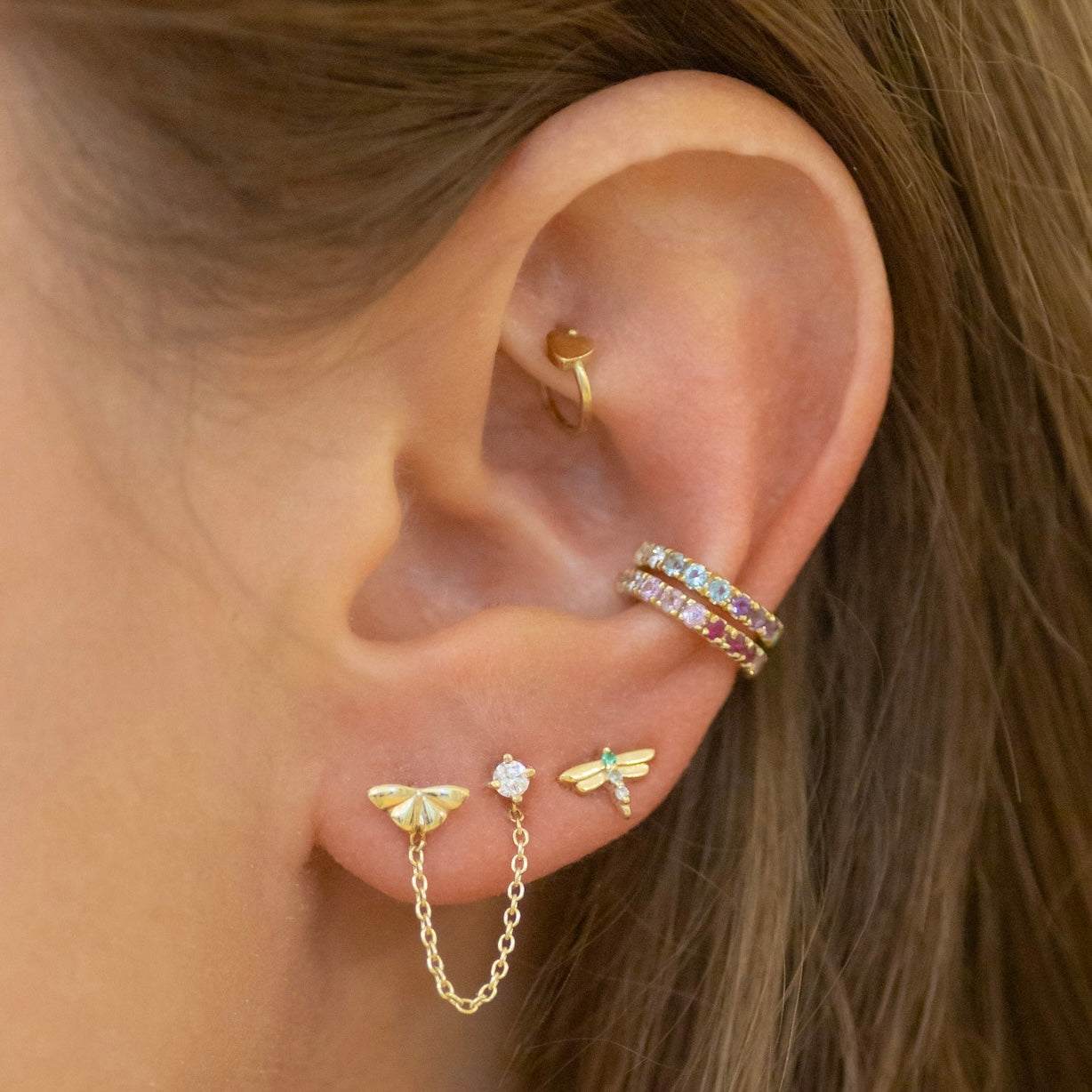 Butterfly to Diamond earring