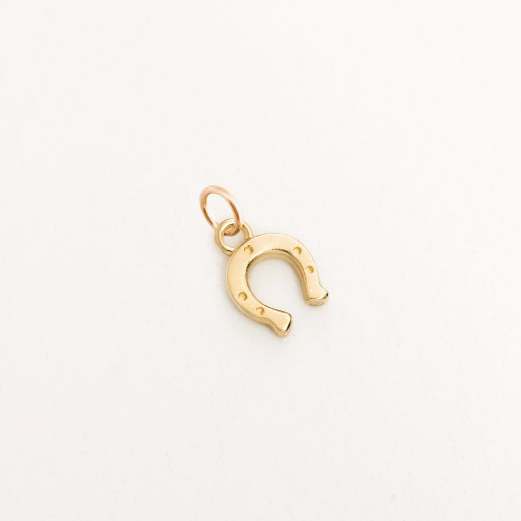 Horseshoe mini charm 14k gold