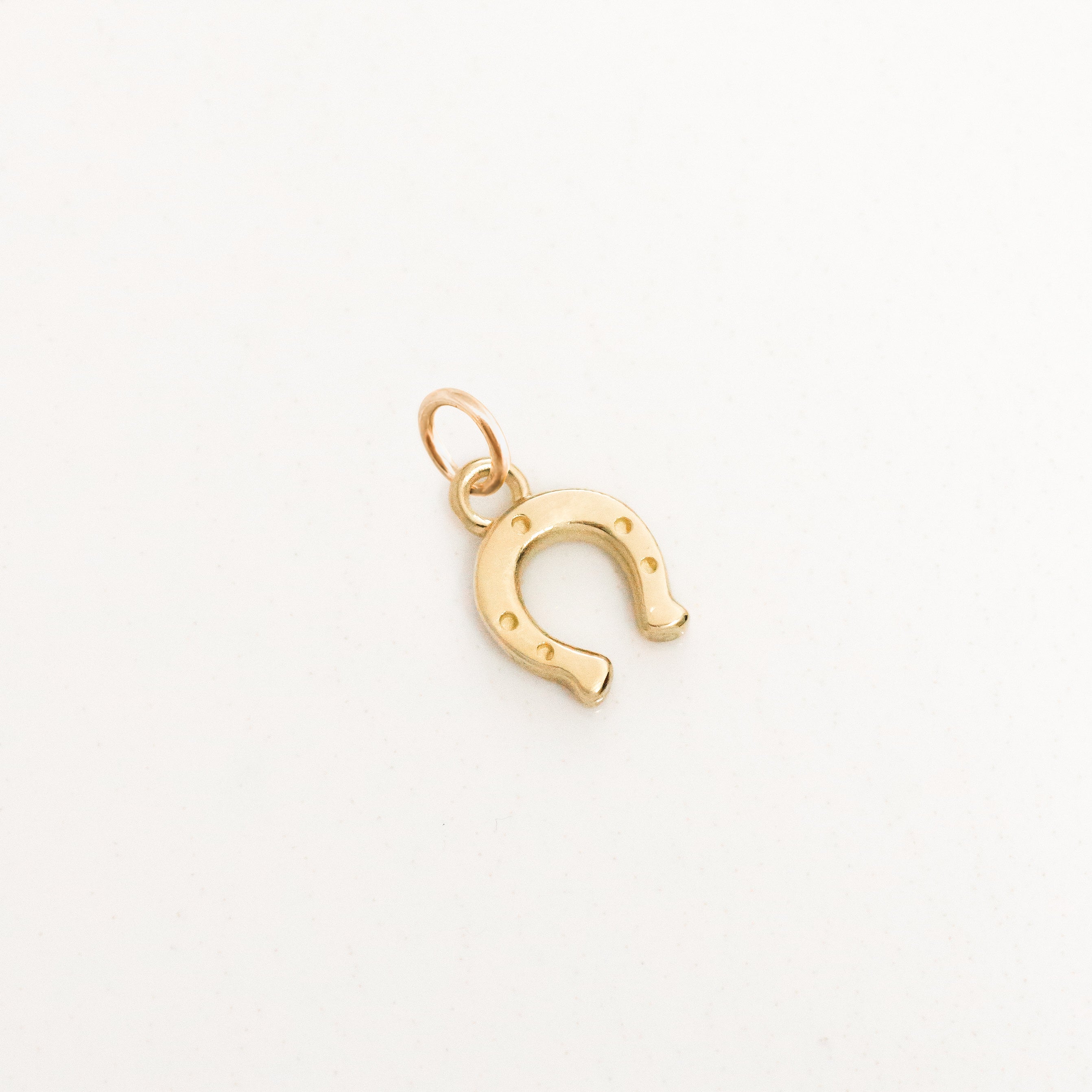 Horseshoe mini charm 14k gold