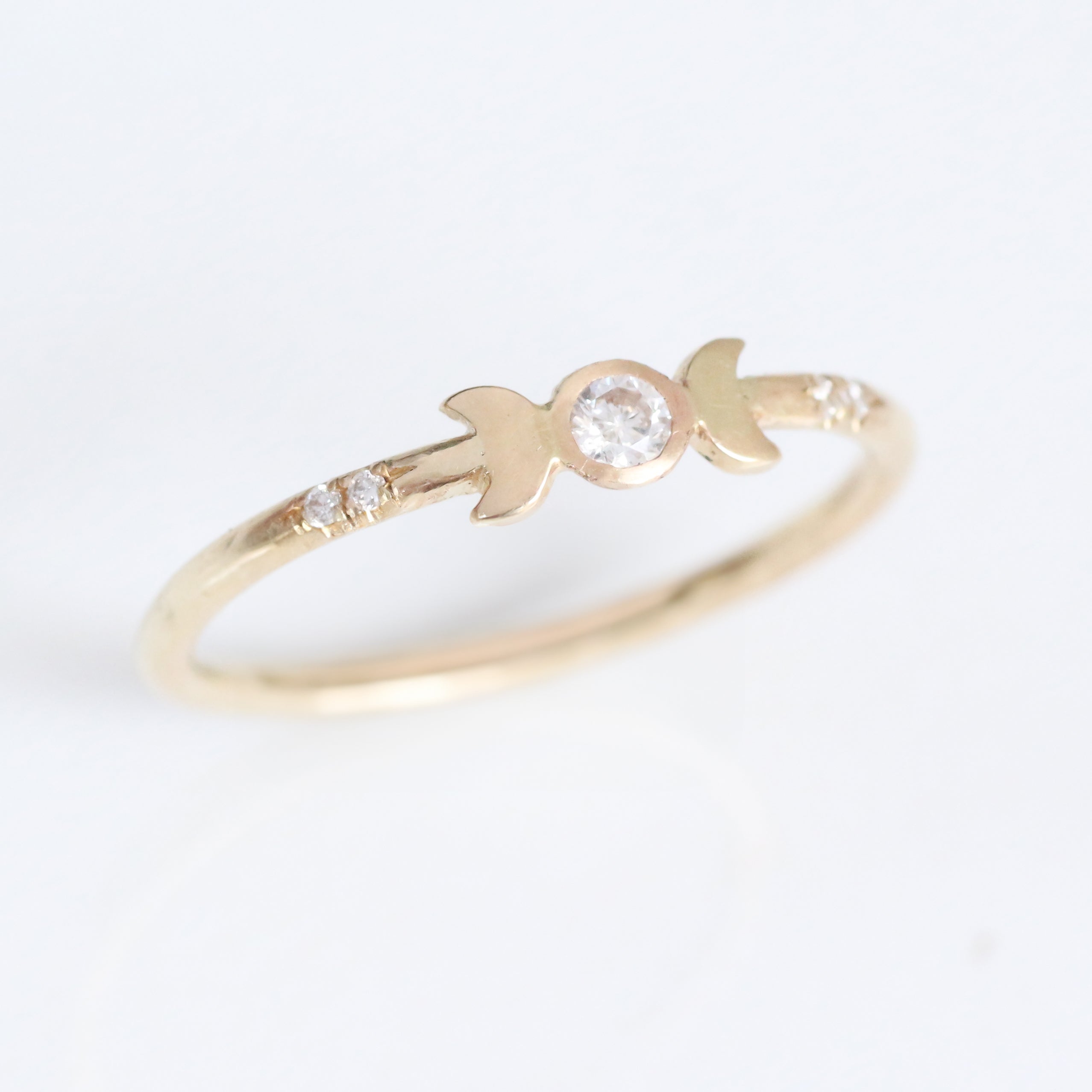 Lunar Eclipse ring 14k gold
