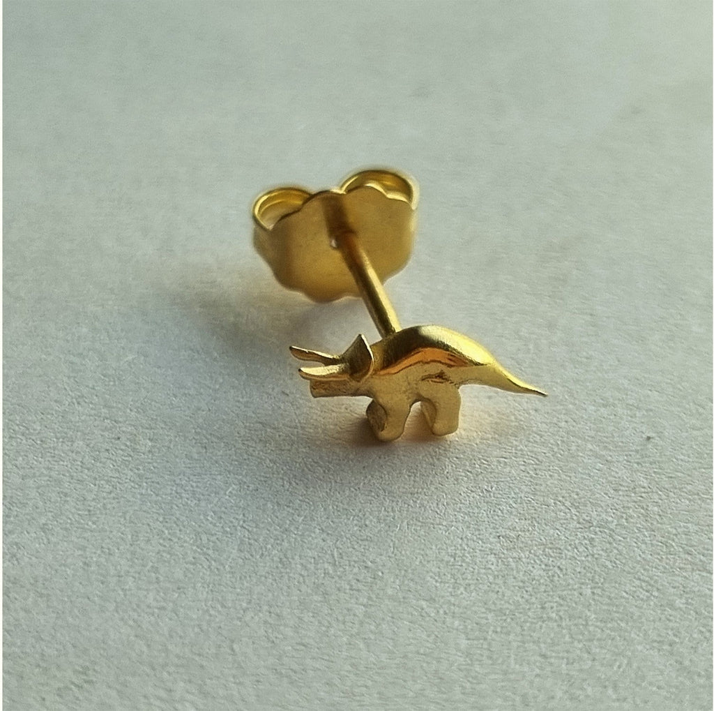 Dino & Opal stud set 14k gold