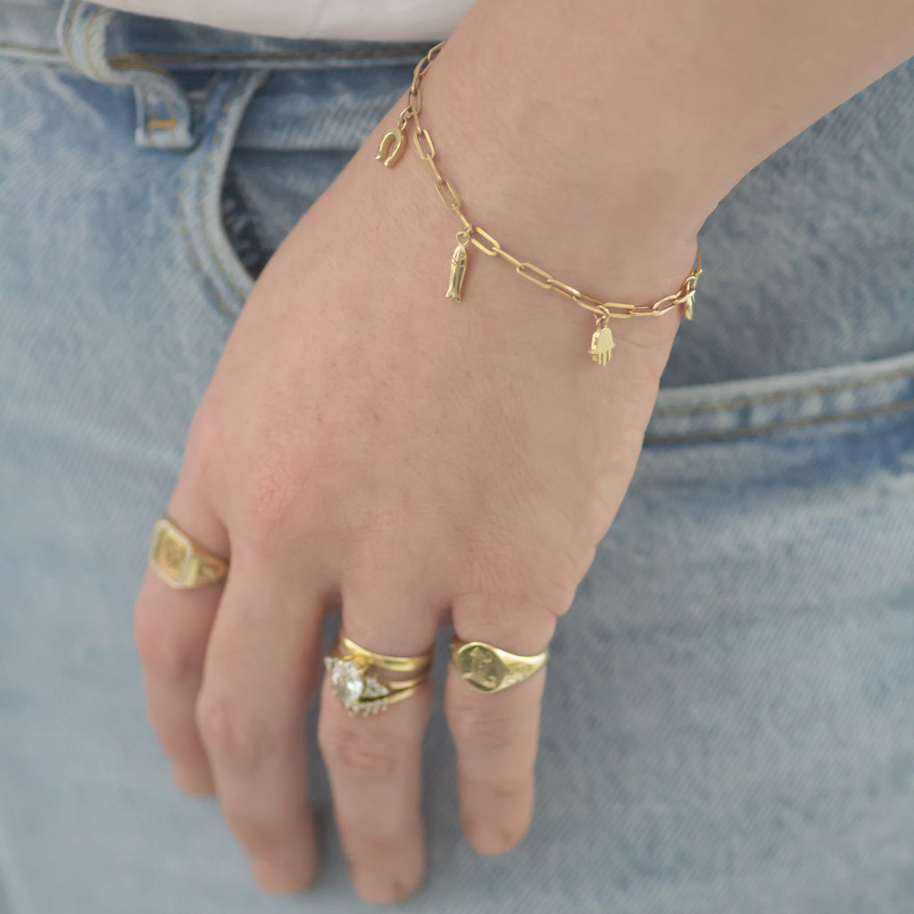 Heart mini charm 14k gold