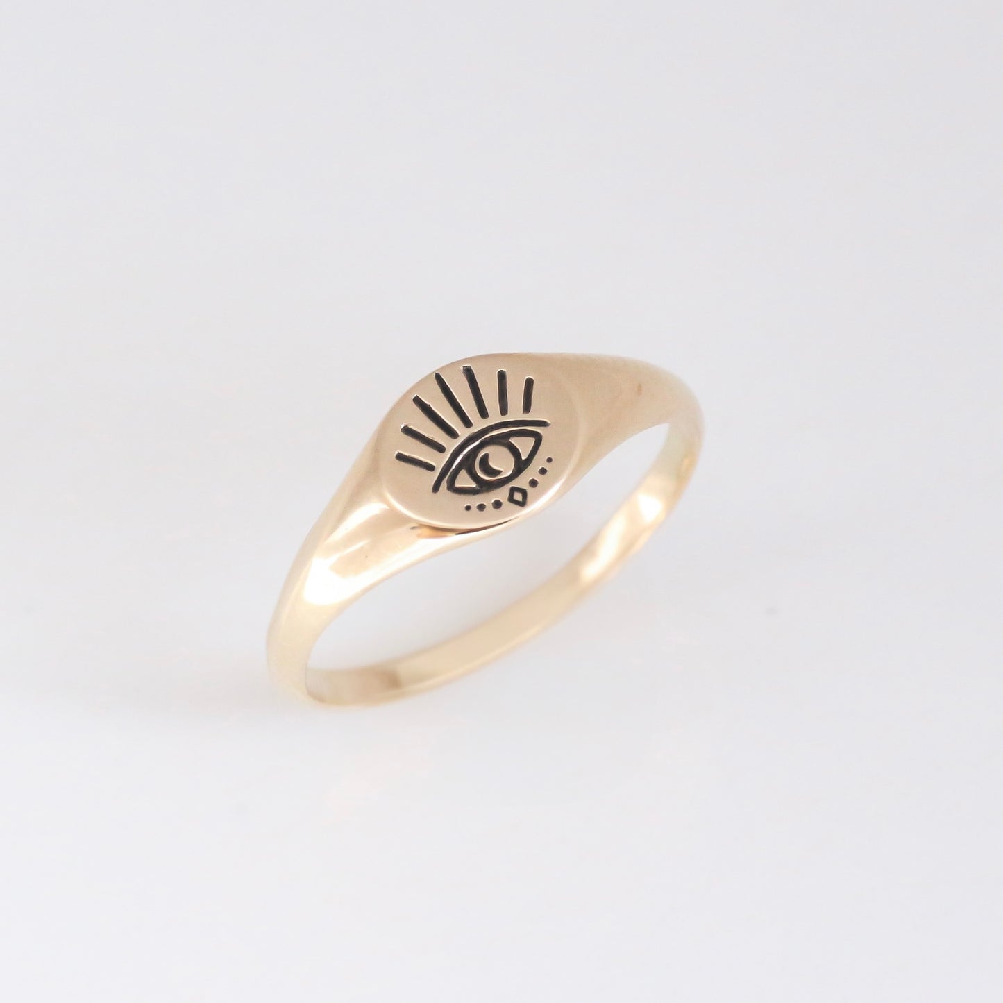 Evil Eye ring 14k Gold