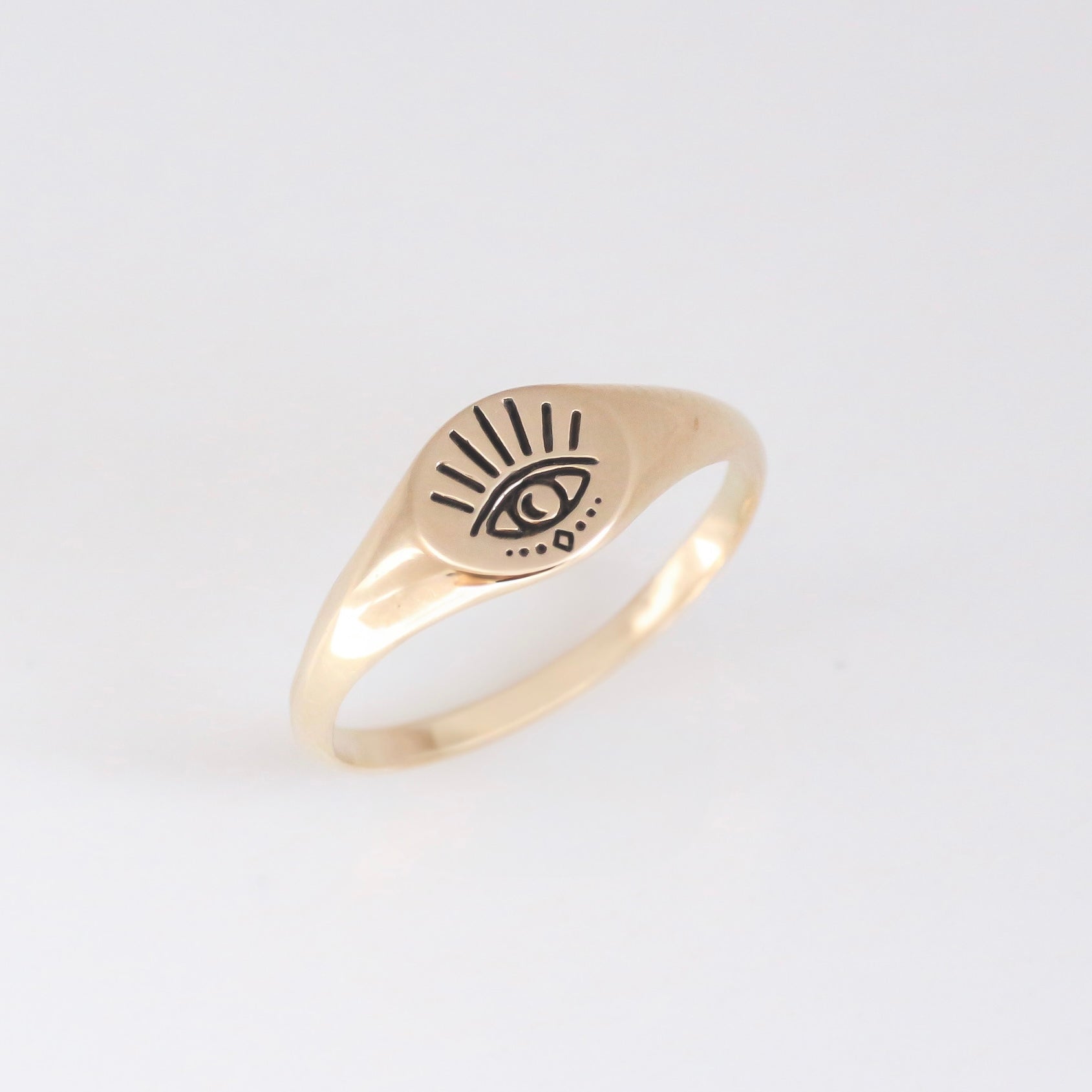 Evil Eye ring 14k Gold