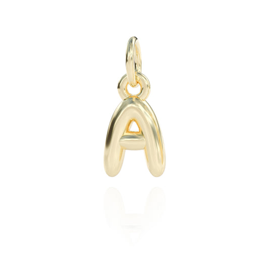 Letter A Charm 14k gold