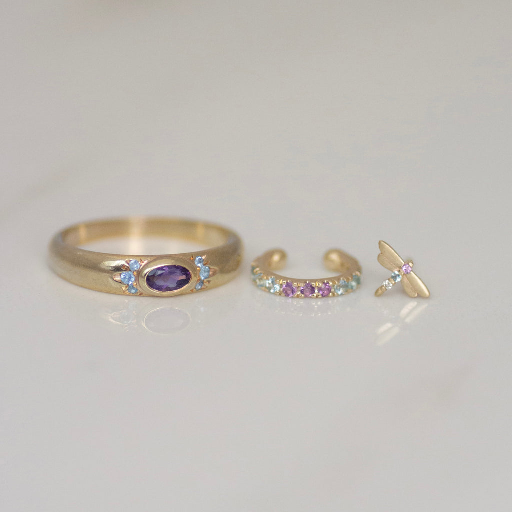 Orchid Cuff 14k gold