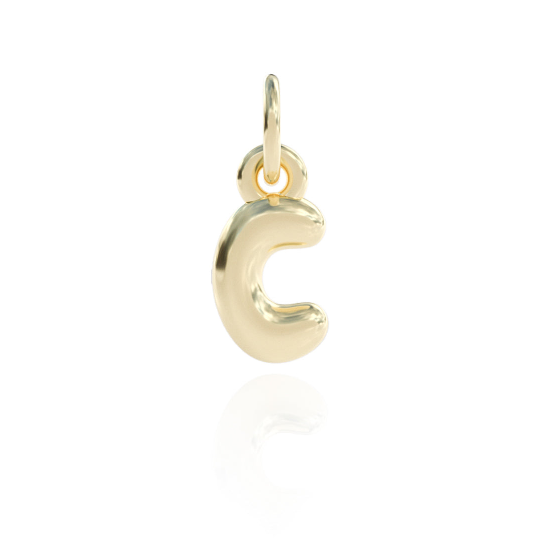 Letter C Charm 14k gold