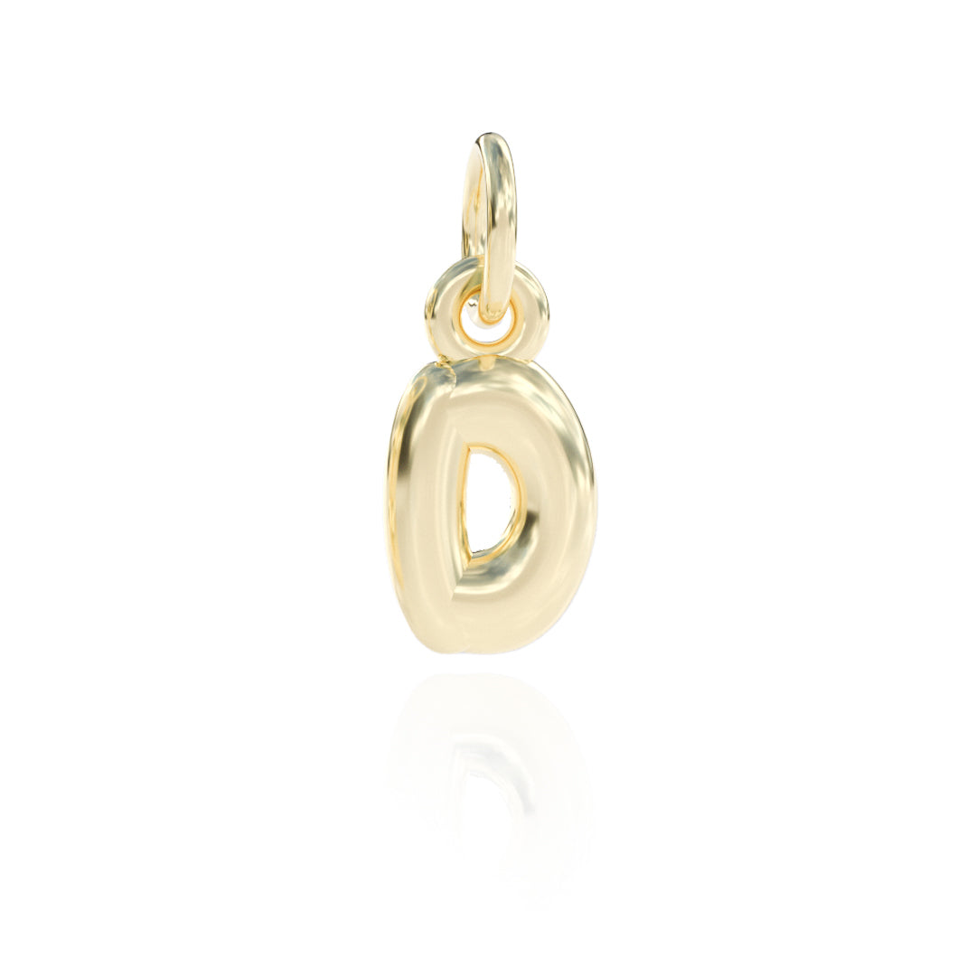 Letter D Charm 14k gold