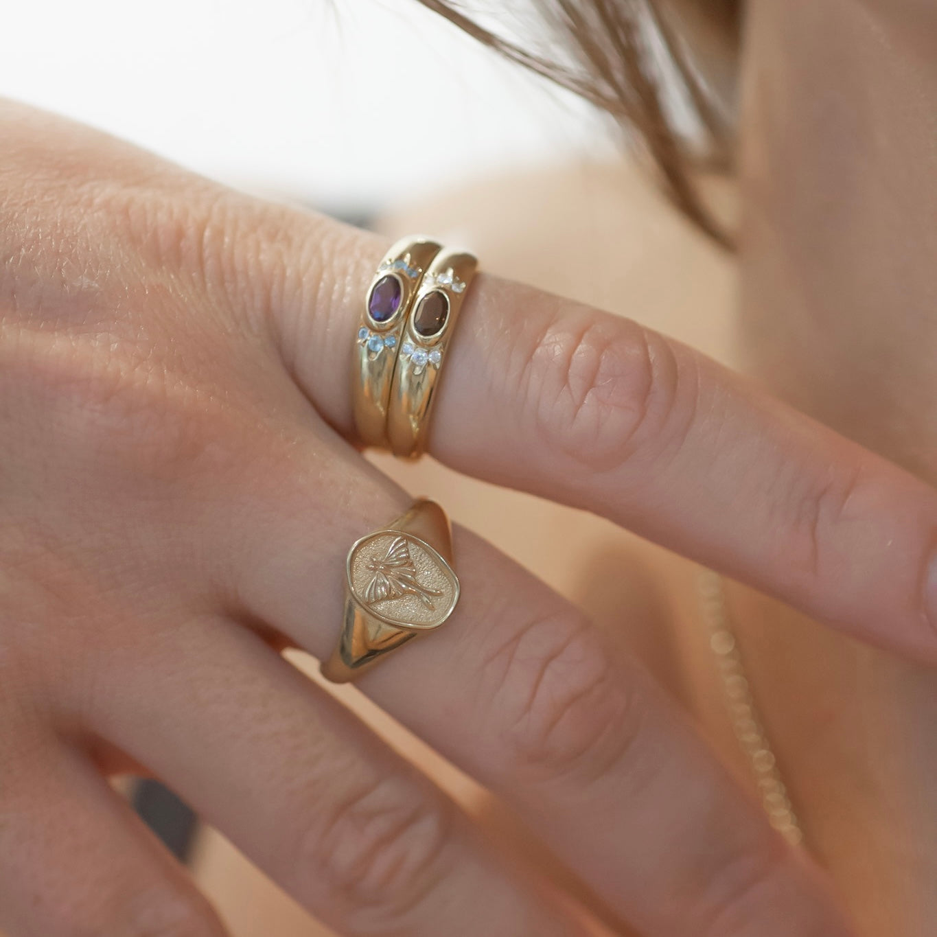 Bombay Sienna ring 14k gold