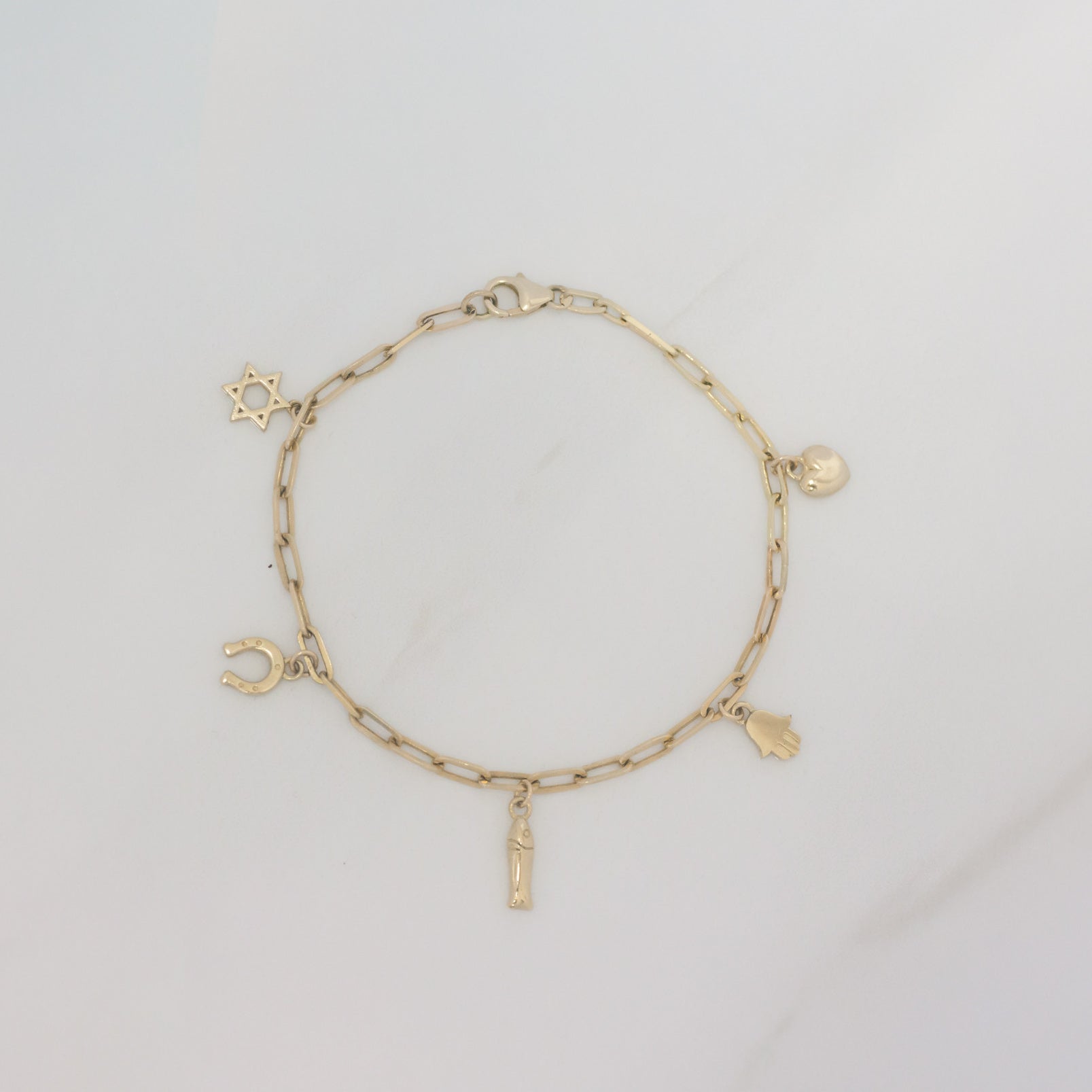Hamsa mini charm 14k gold