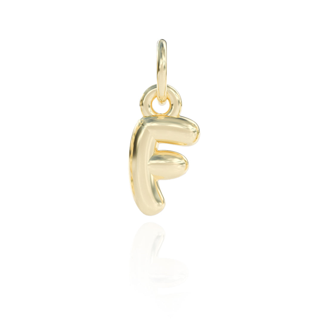 Letter F Charm 14k gold