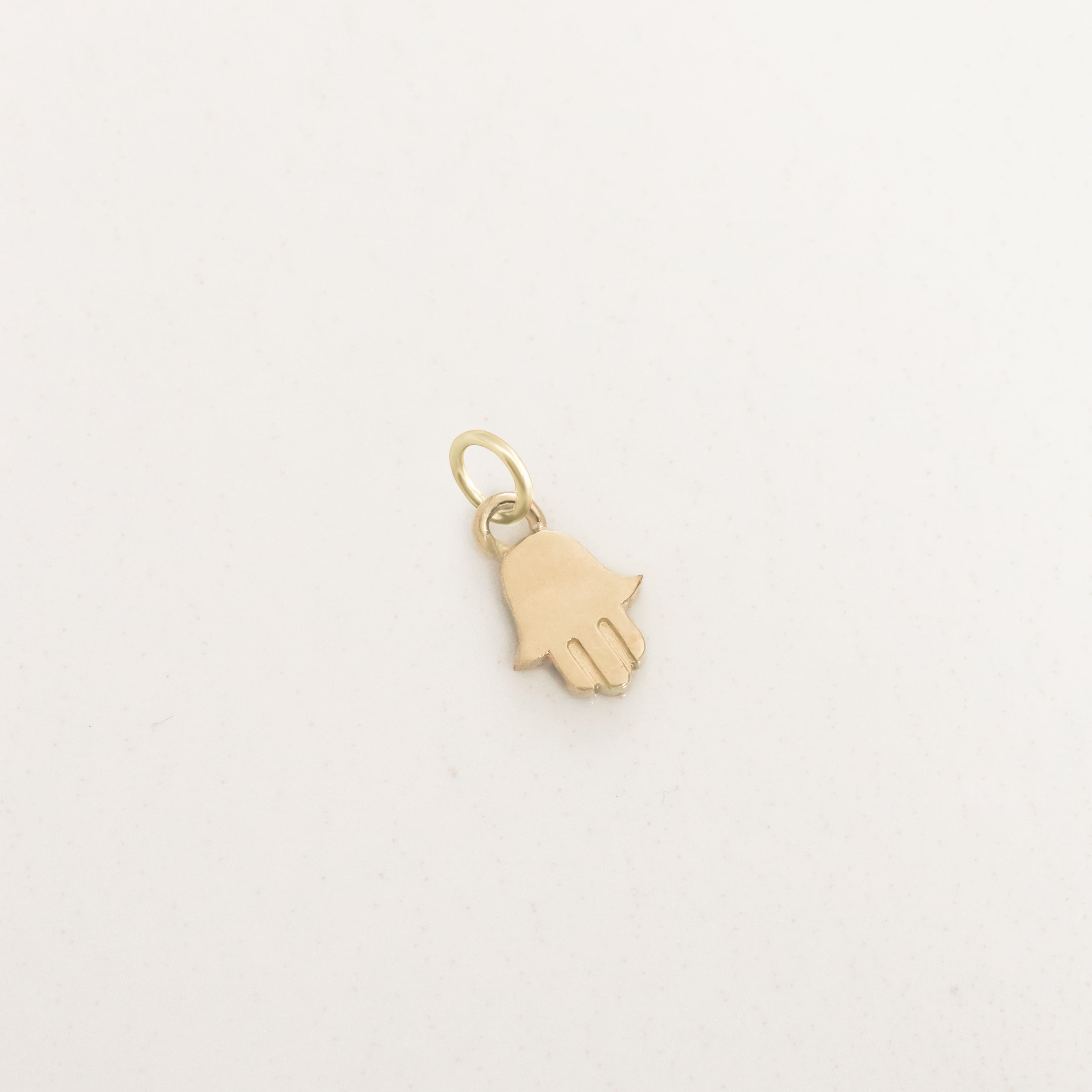 Hamsa mini charm 14k gold