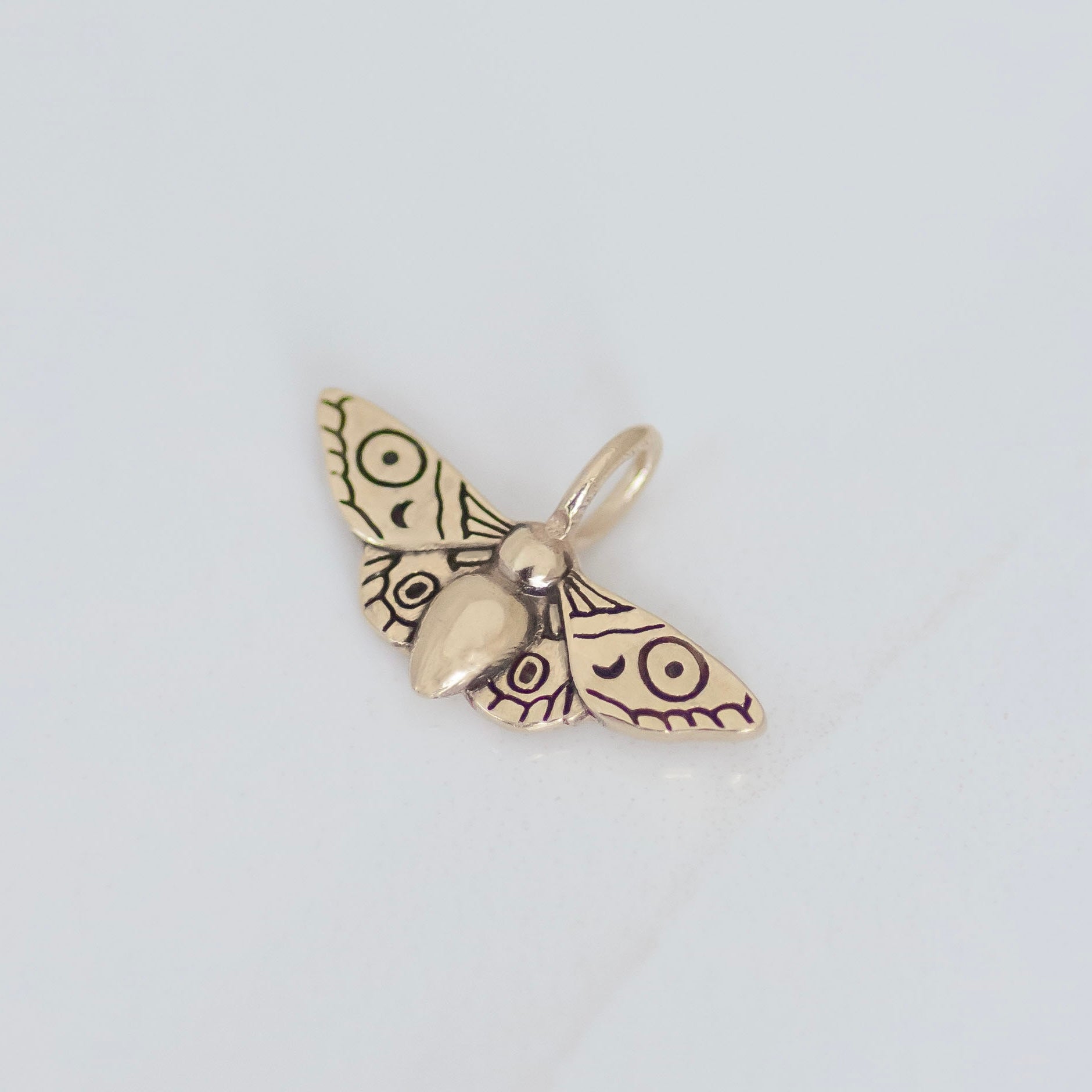 Mini Moth Charm 14k gold