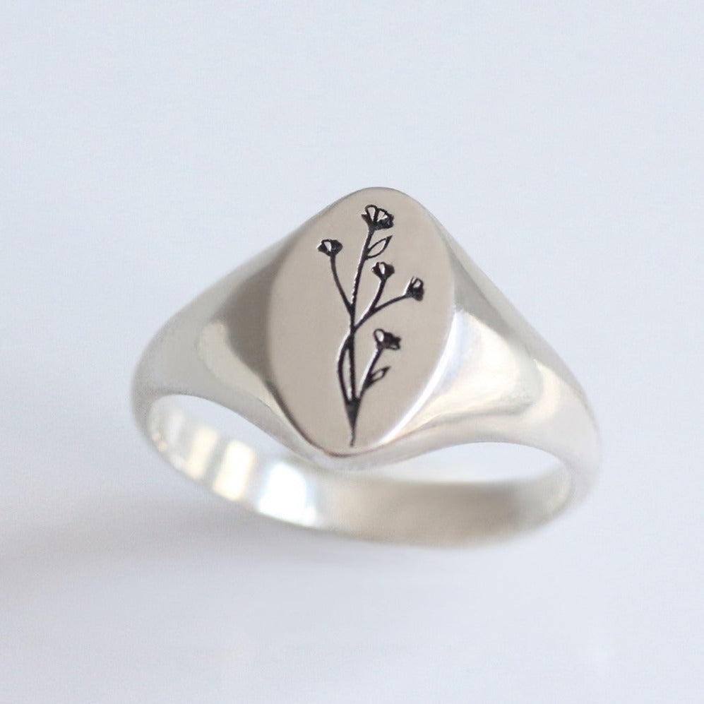 Heather Signet Ring silver