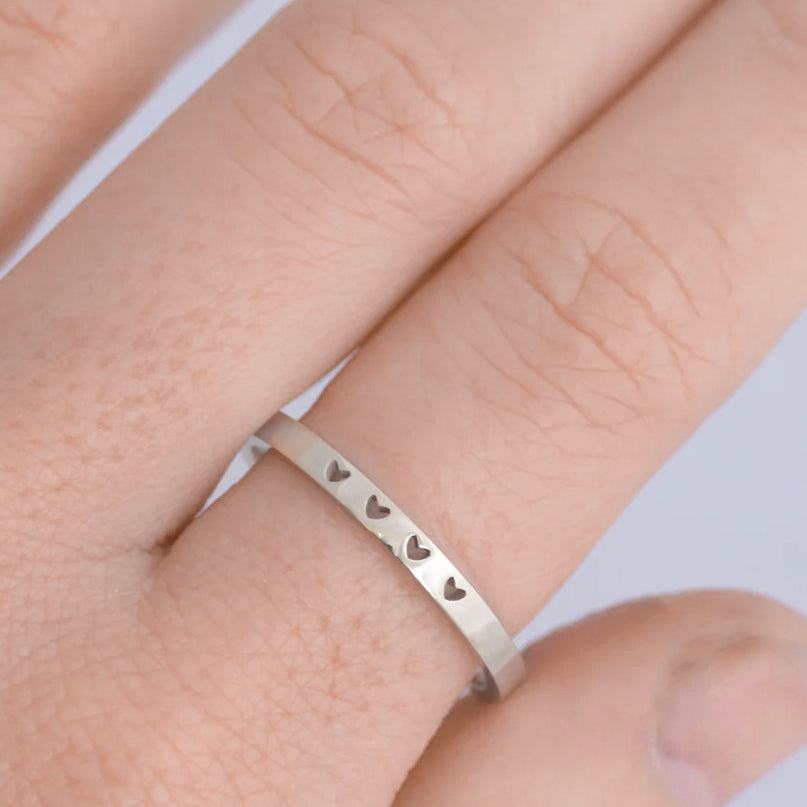 Custom Heart ring silver