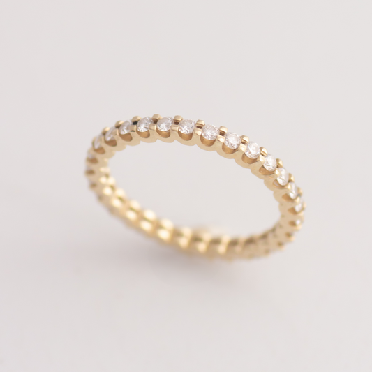 Lab Diamond Eternity ring 14k gold