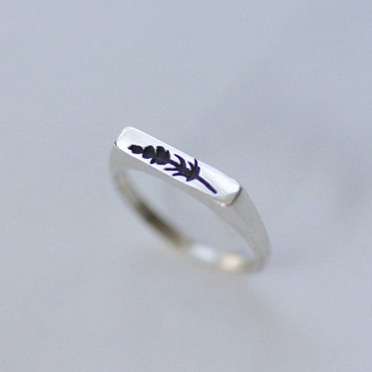 Lavender Signet Ring silver