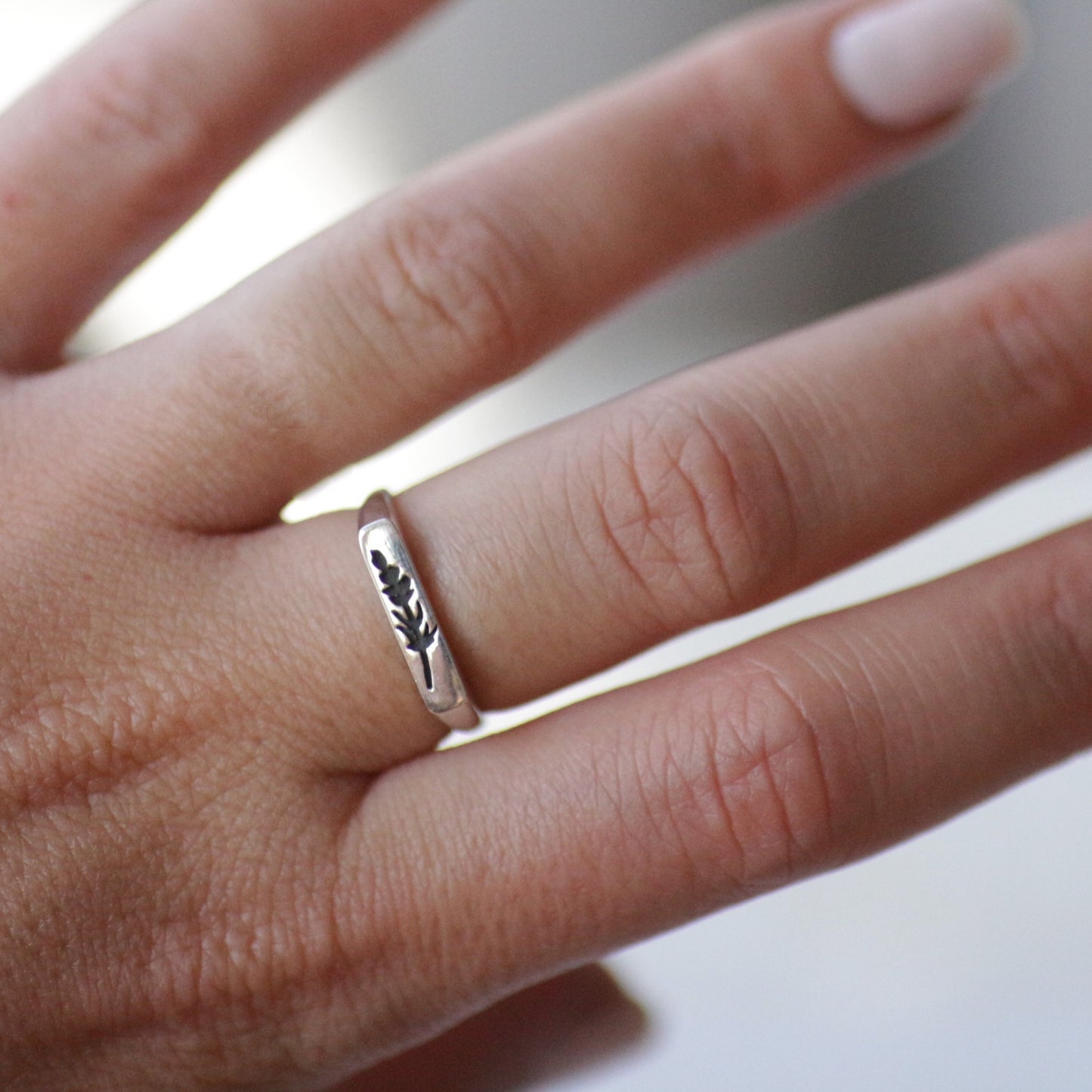 Lavender Signet Ring silver