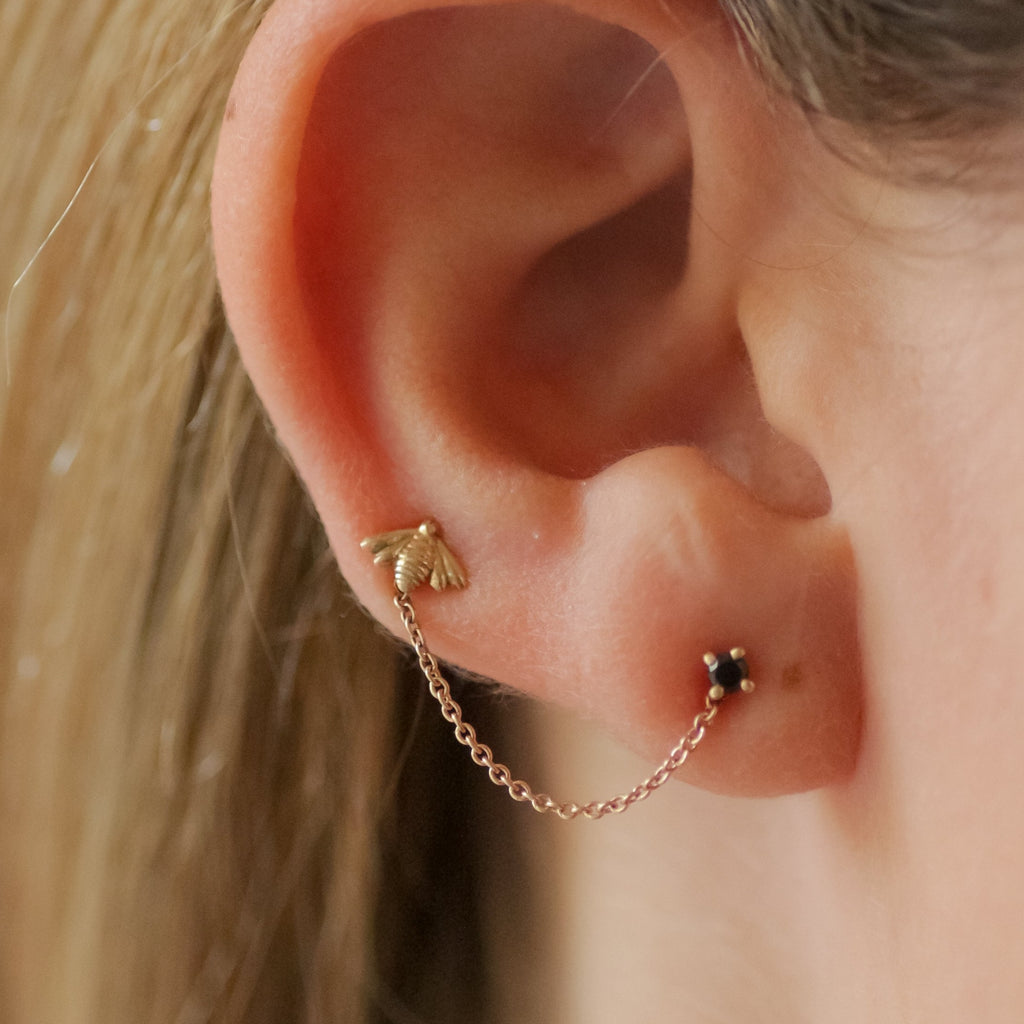 Bee to Black Diamond earring