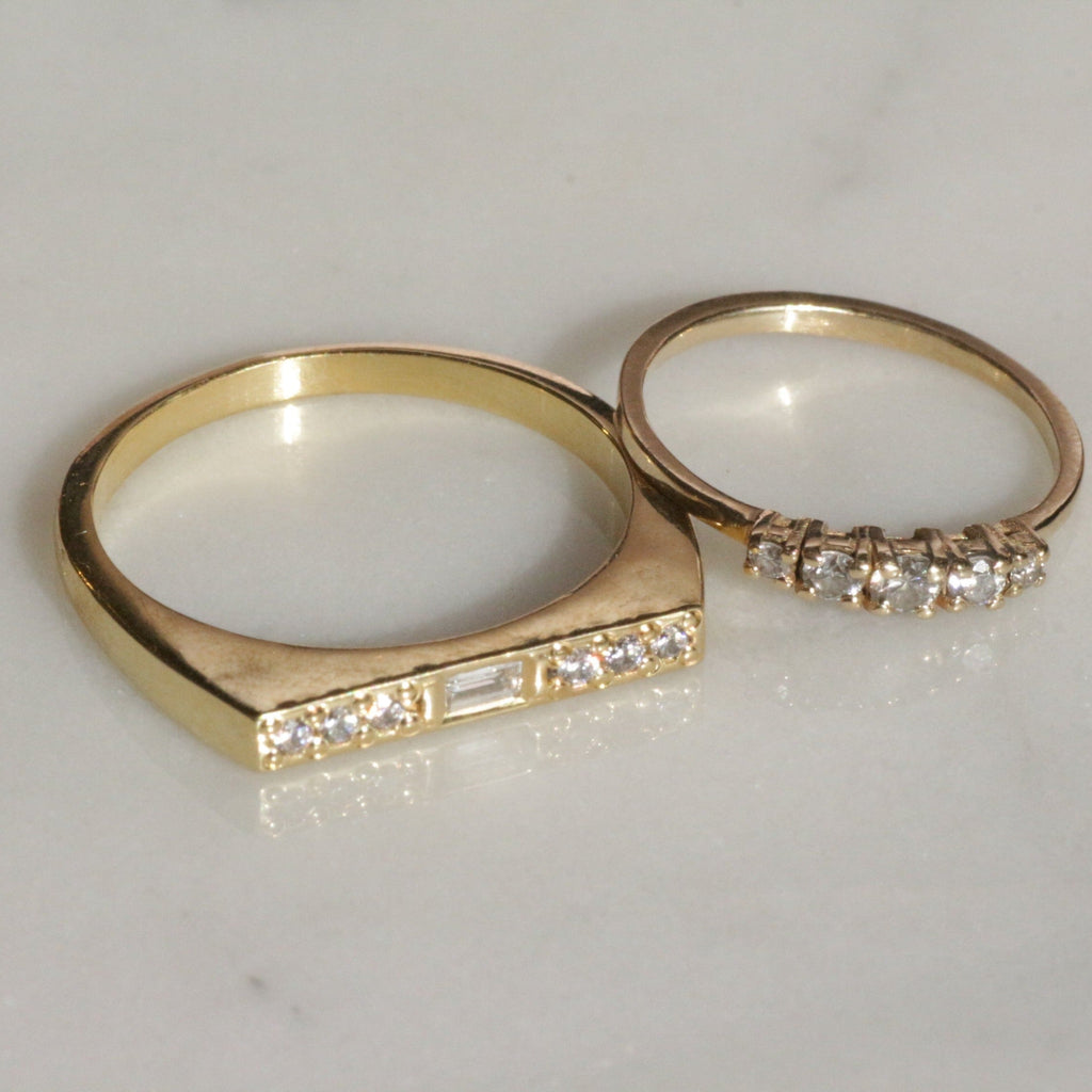 Fantasy Signet ring 14k gold