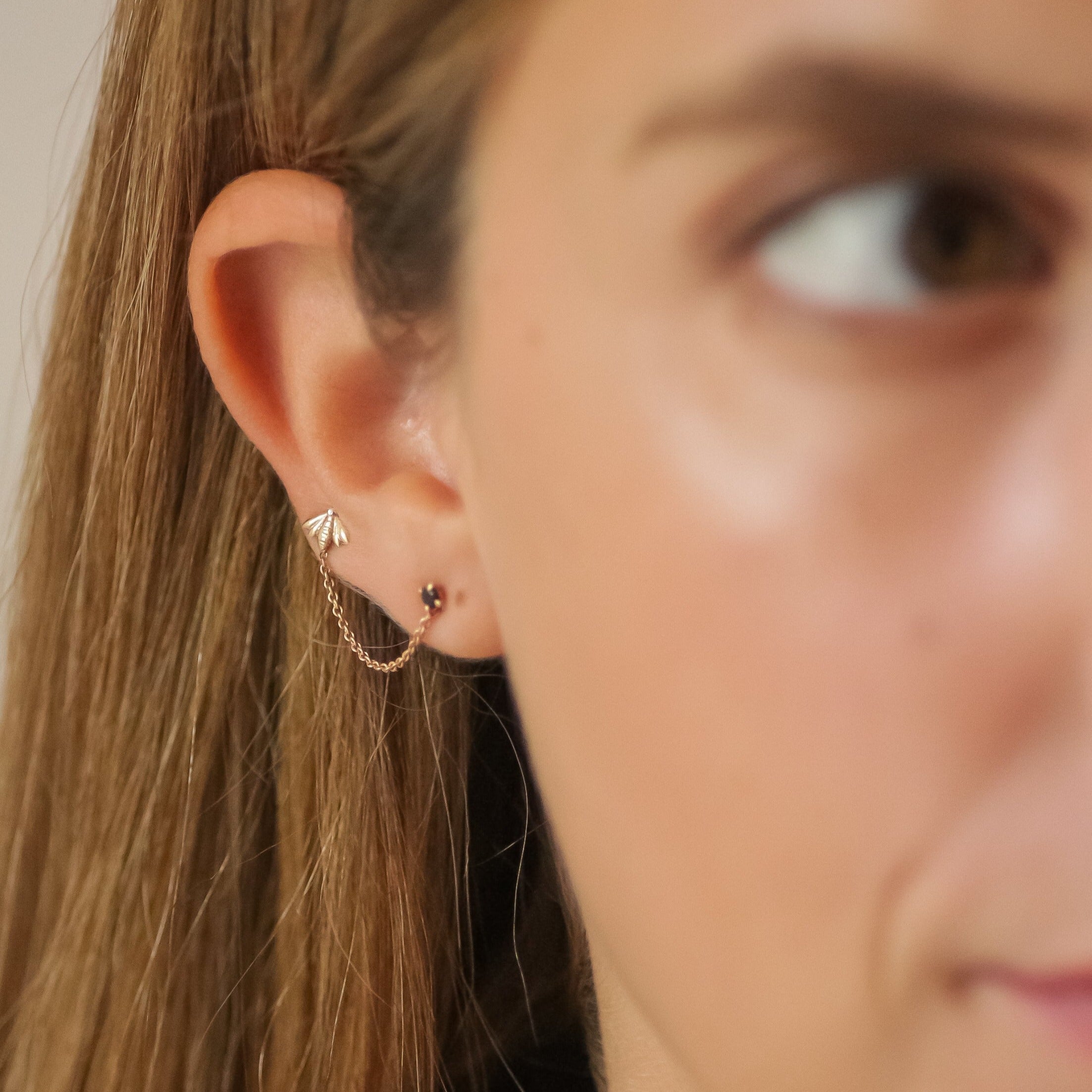 Bee to Black Diamond earring