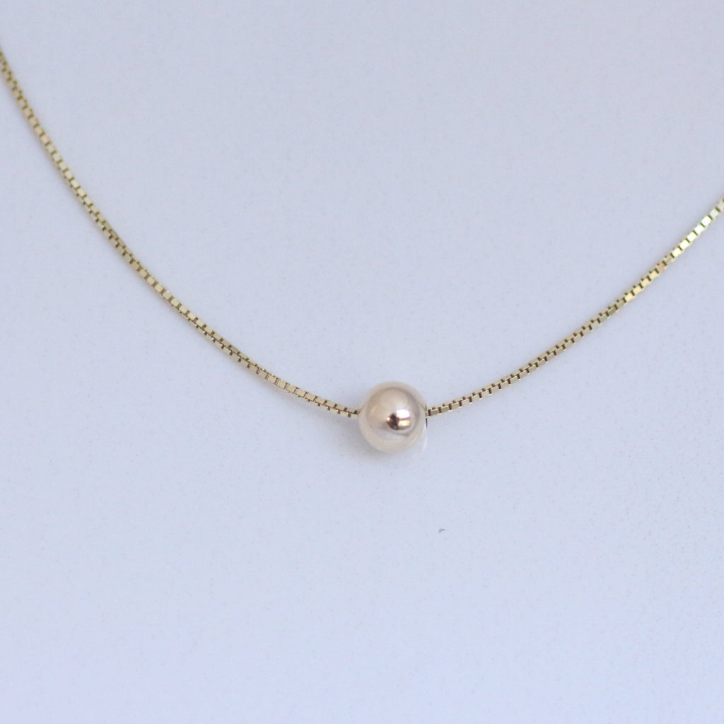 Golden Ball necklace 14k gold