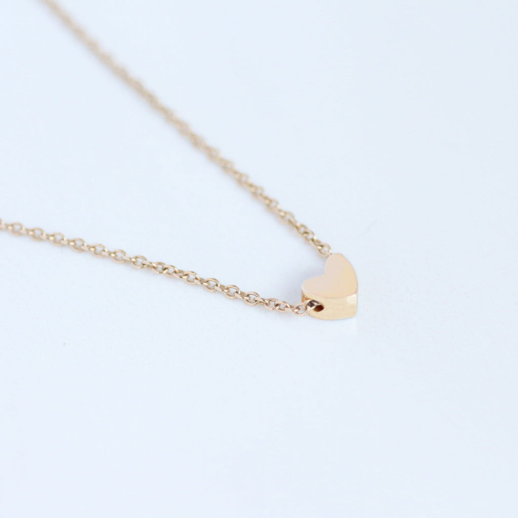 Heart necklace 14k gold