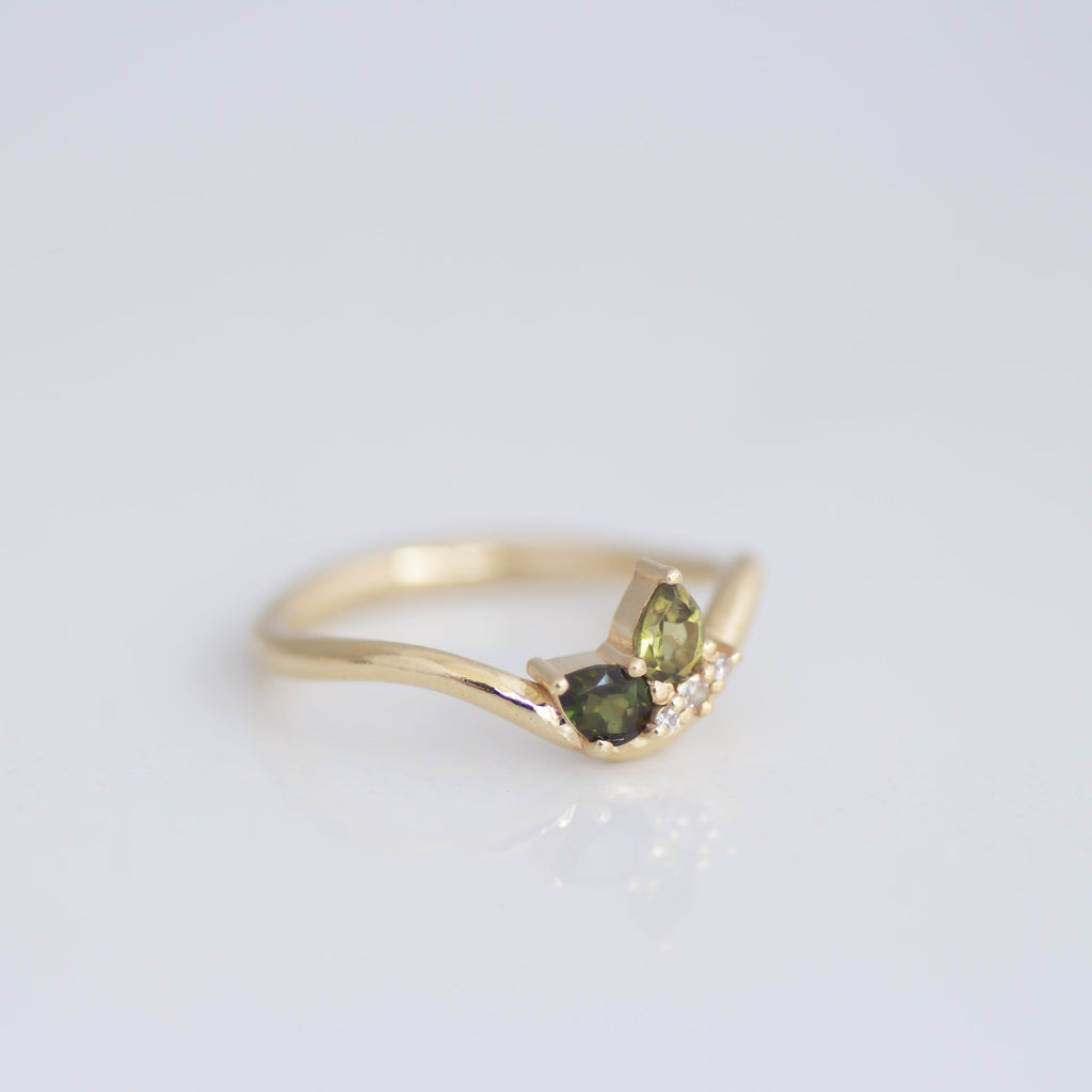Meadow Cluster ring 14k gold