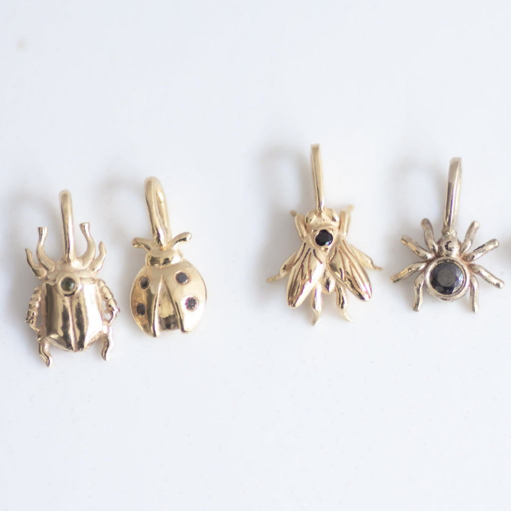 Spider Charm 14k gold