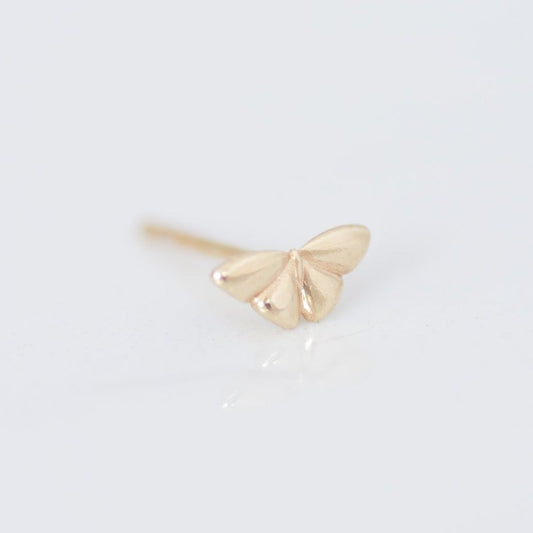 Butterfly earring stud 14k gold