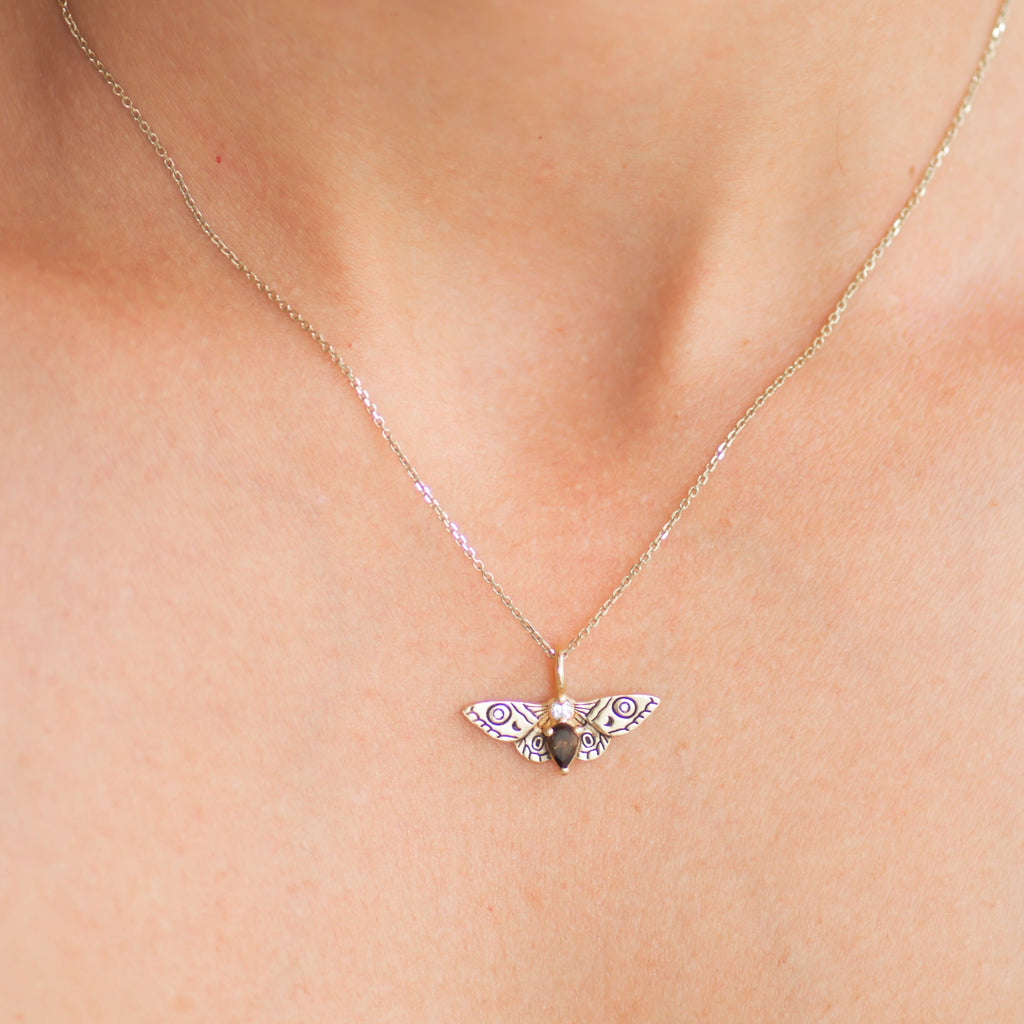 Moth Pendant 14k gold