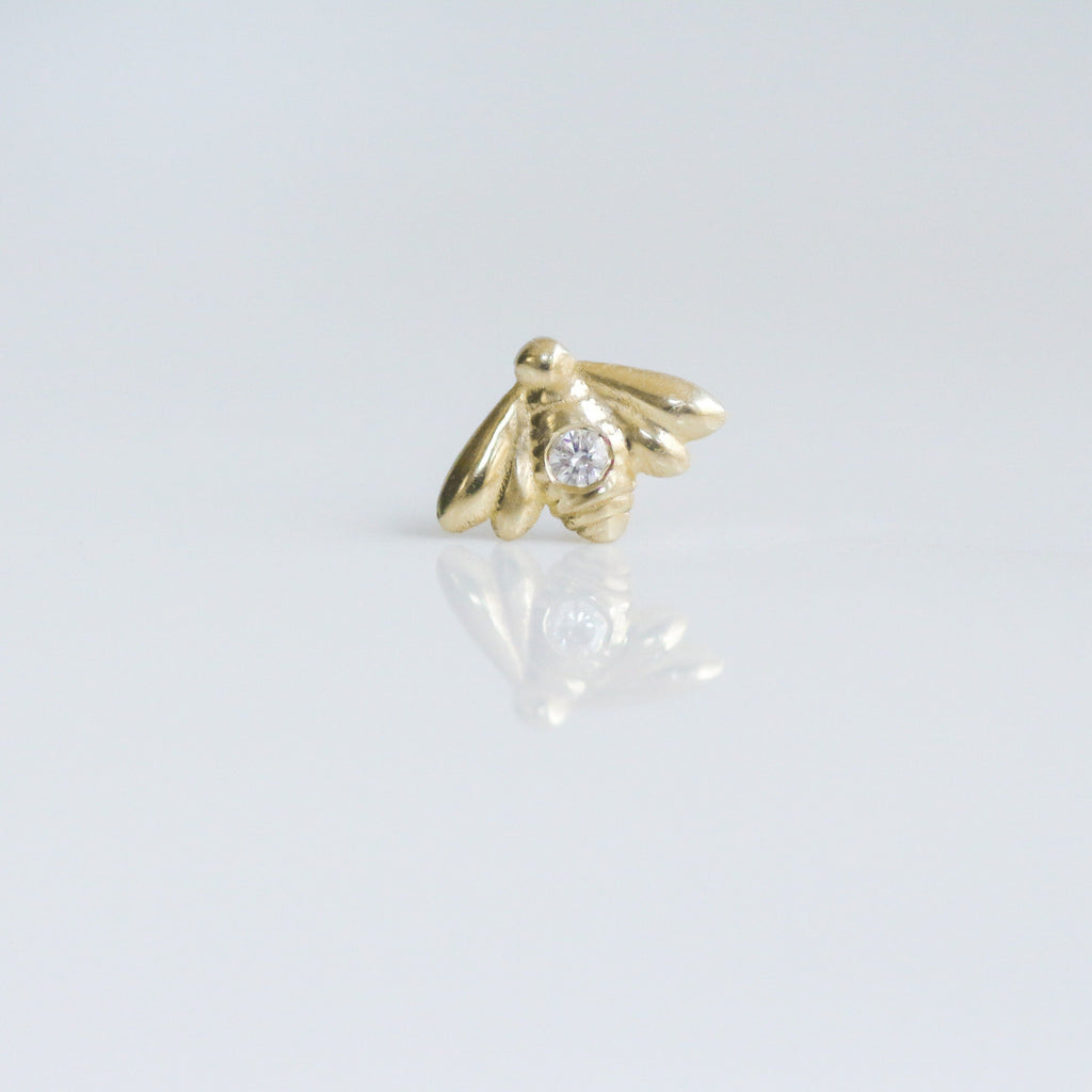 Bee Stud 14k gold