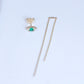 Kai Emerald and Diamond earring 14k gold