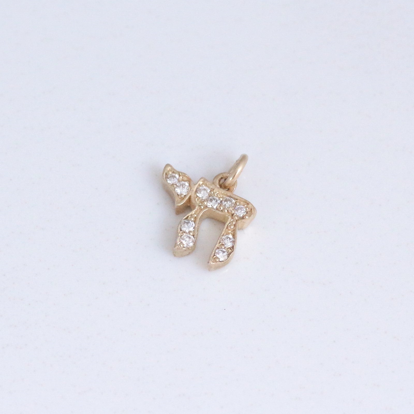 Chai Diamond Pendant 14k gold