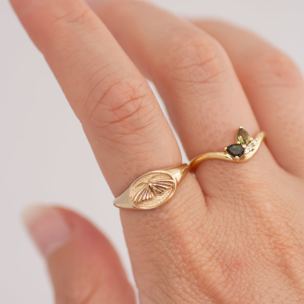 Meadow Cluster ring 14k gold