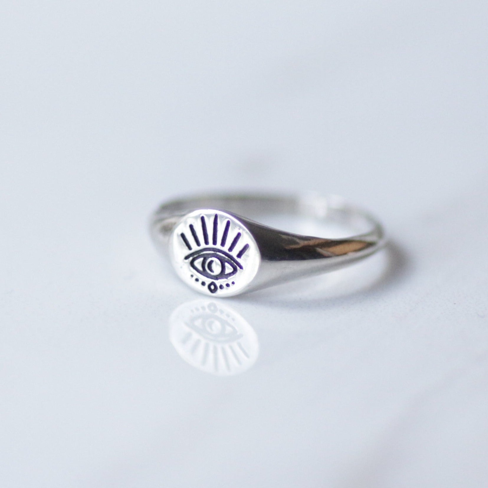 Evil Eye ring 14k Gold