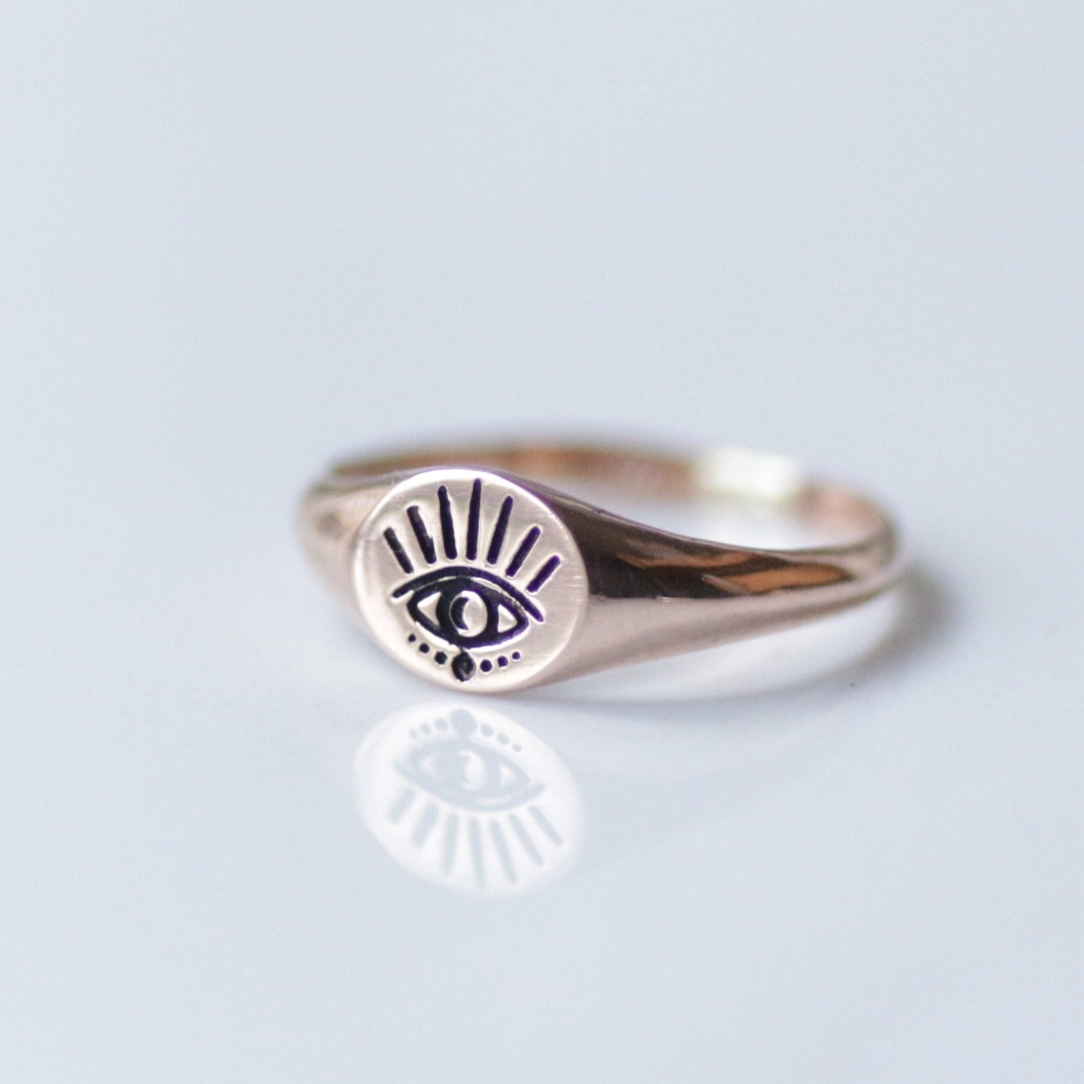 Evil Eye ring 14k Gold