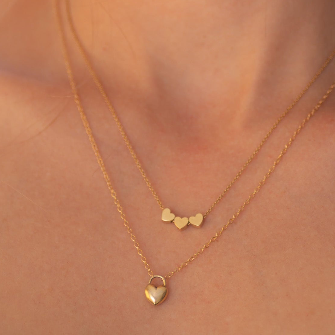 Heart Locket Necklace 14k gold