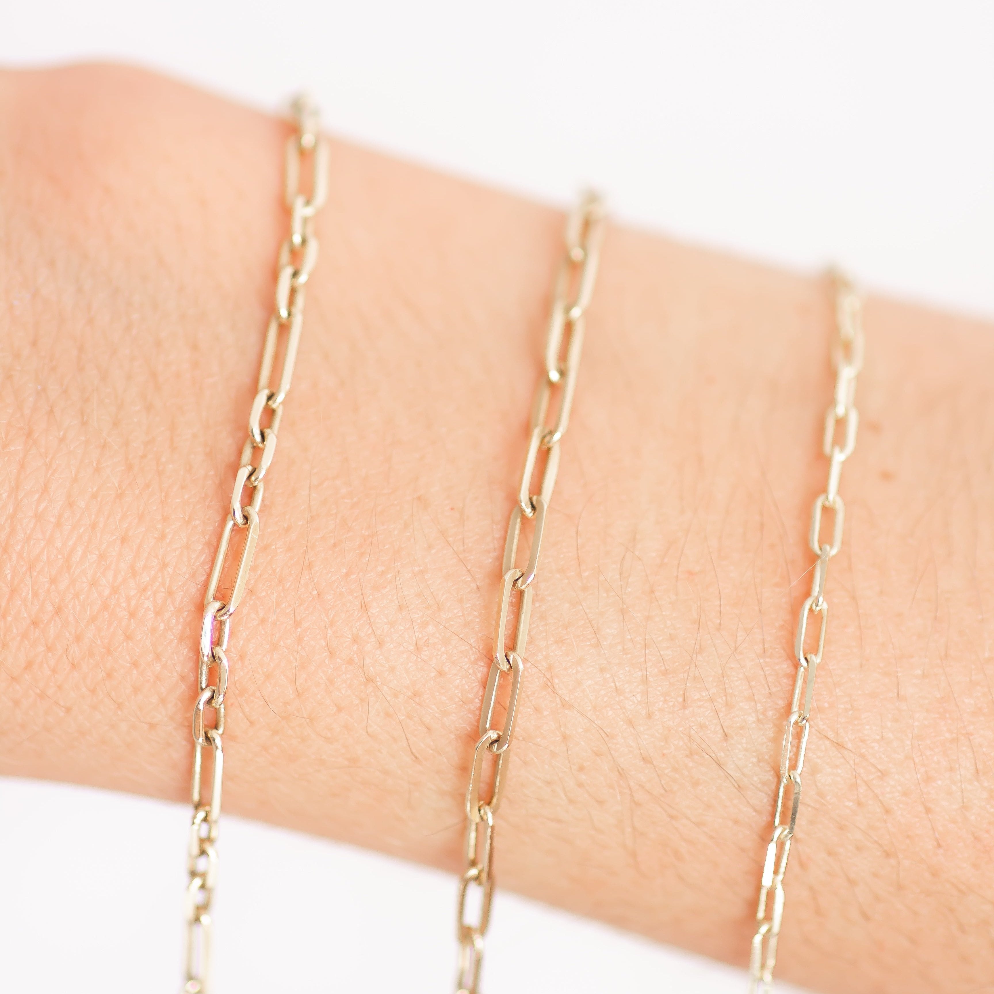 Paperclip Chain bracelet 14k gold