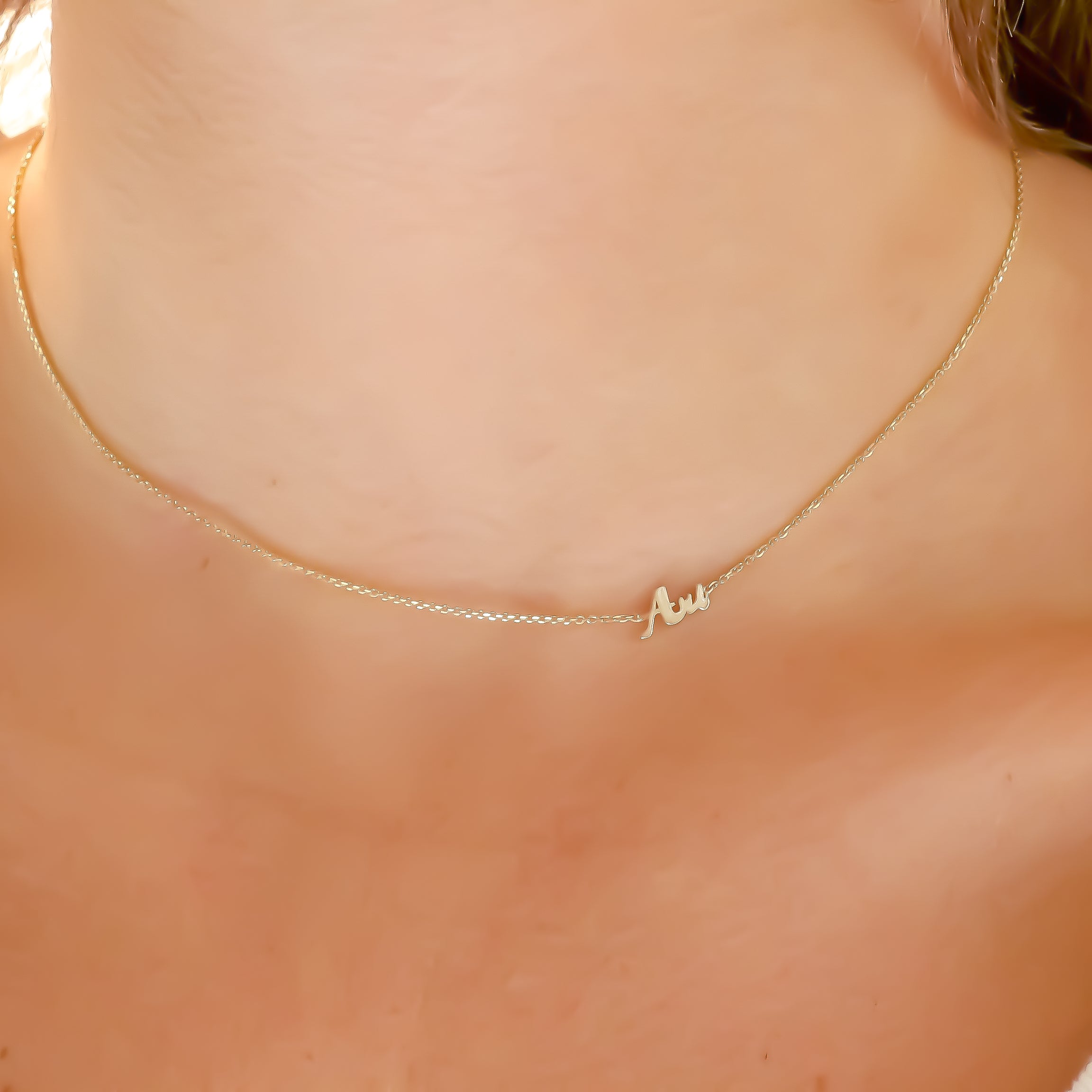 Custom Name necklace 14k gold
