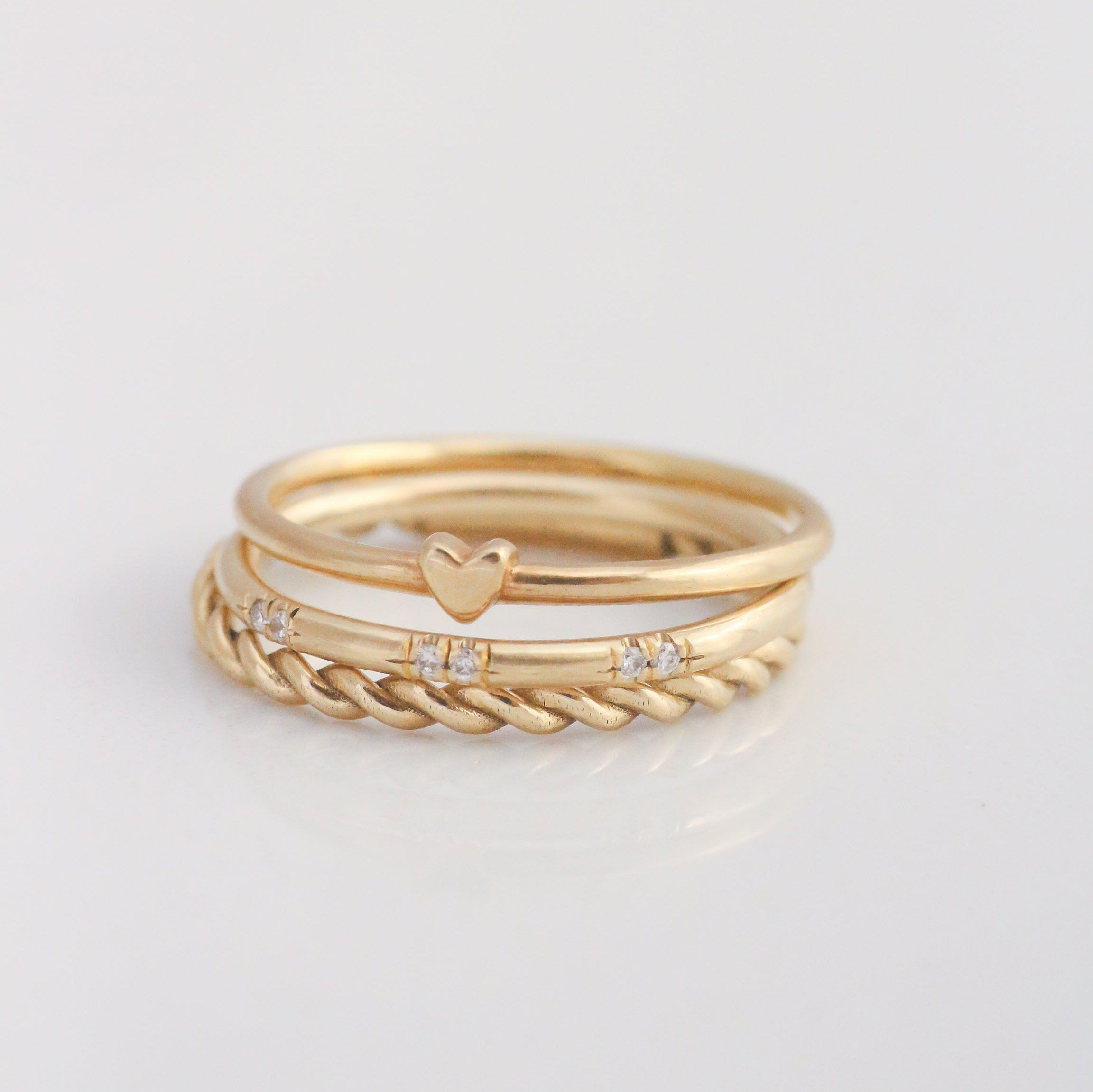 Tiny Heart ring 14k gold