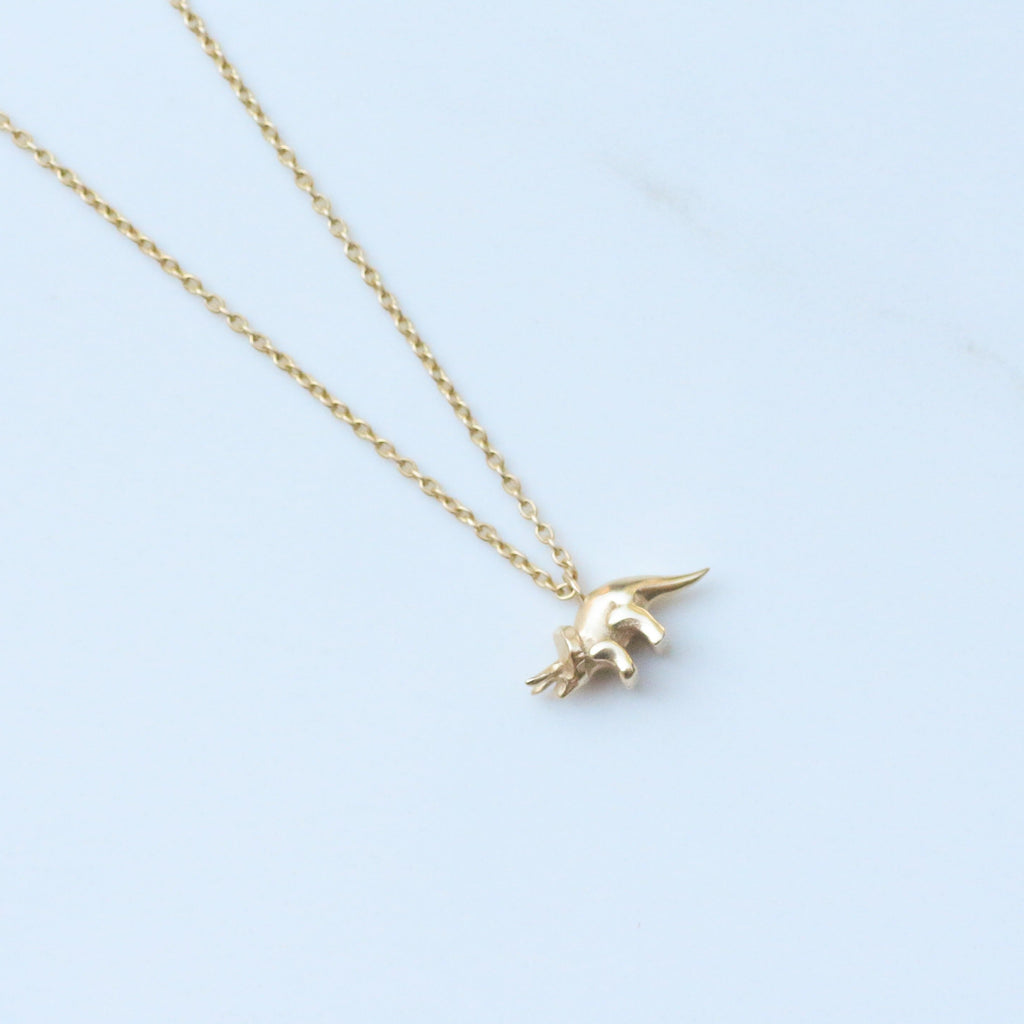 Triceratops necklace