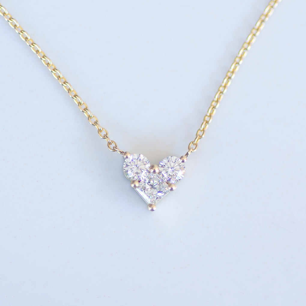 Lab diamond Heart necklace